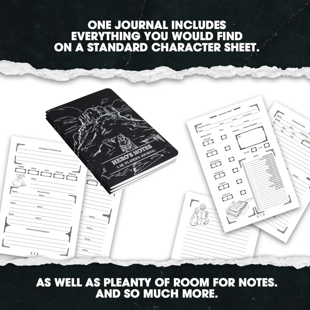 1985 Games Hero's Journals: Black - Image 3