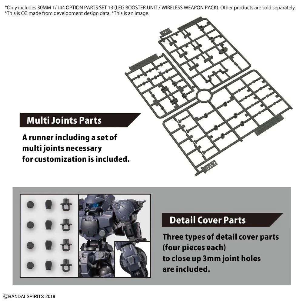 30MM 1/144 OPTION PARTS SET 13 (LEG BOOSTER UNIT / WIRELESS WEAPON PACK) - Image 3