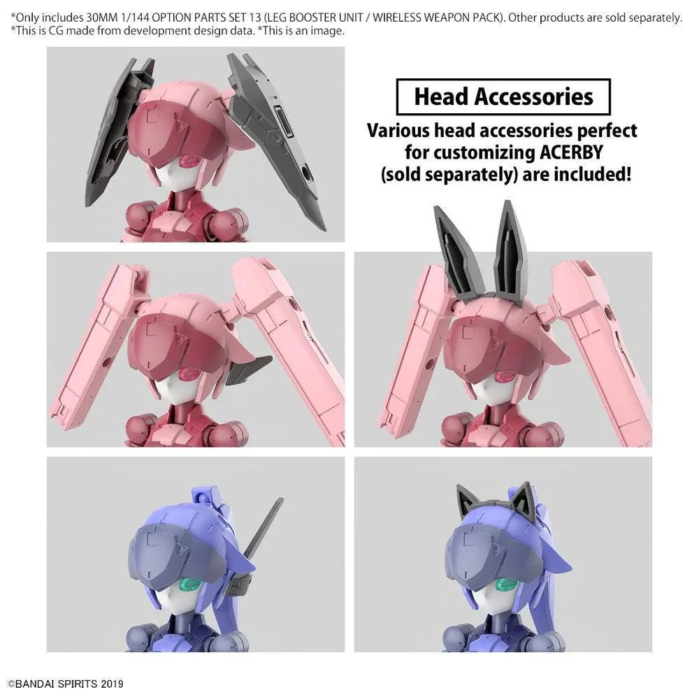 30MM 1/144 OPTION PARTS SET 13 (LEG BOOSTER UNIT / WIRELESS WEAPON PACK) - Image 5
