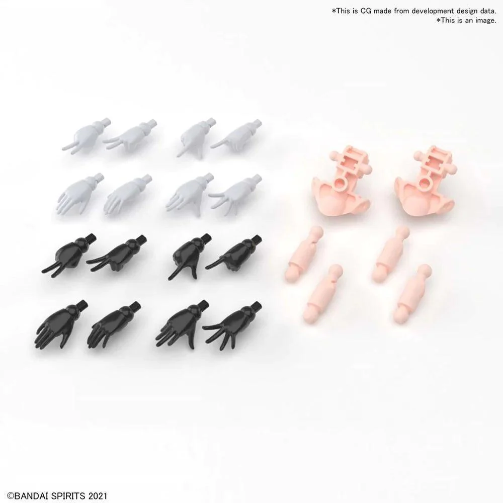 30MS OPTION HAND PARTS [WHITE/BLACK] - Image 2