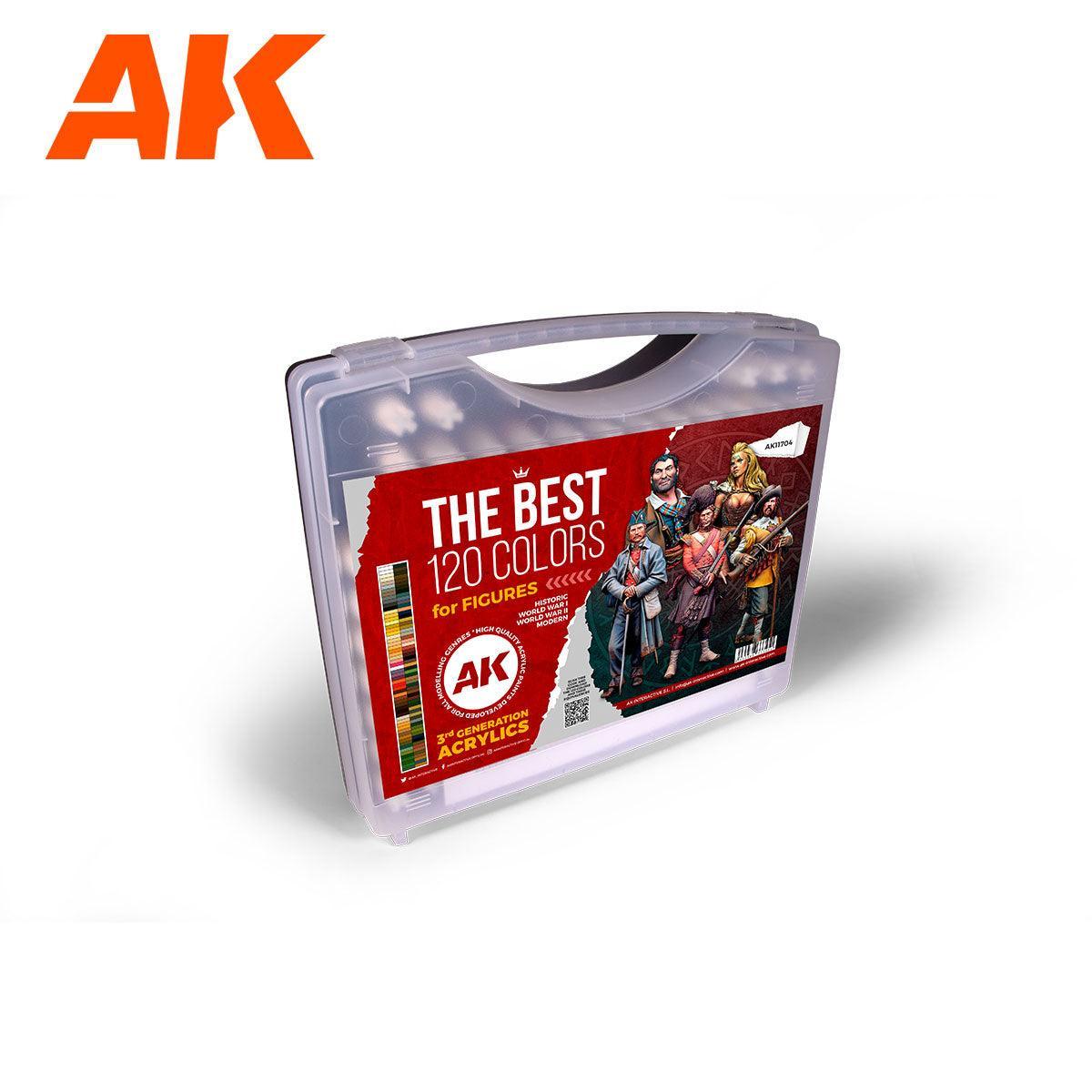 AK Interactive 3Gen Acrylics - Briefcase 120 Best Colours for Figures