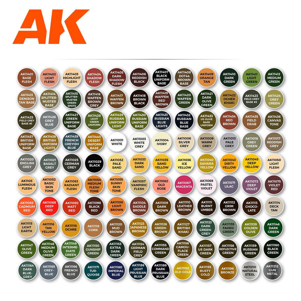 AK Interactive 3Gen Acrylics - Briefcase 120 Best Colours for Figures - Image 2