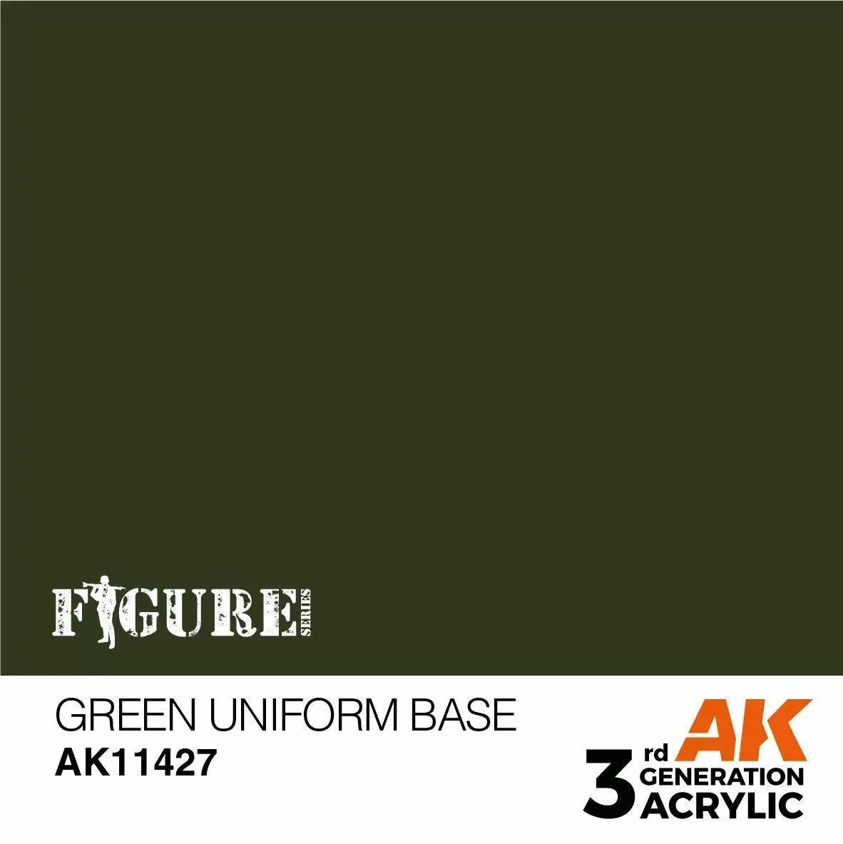 AK Interactive 3Gen Figures Acrylics - Green Uniform Base 17ml - Image 2