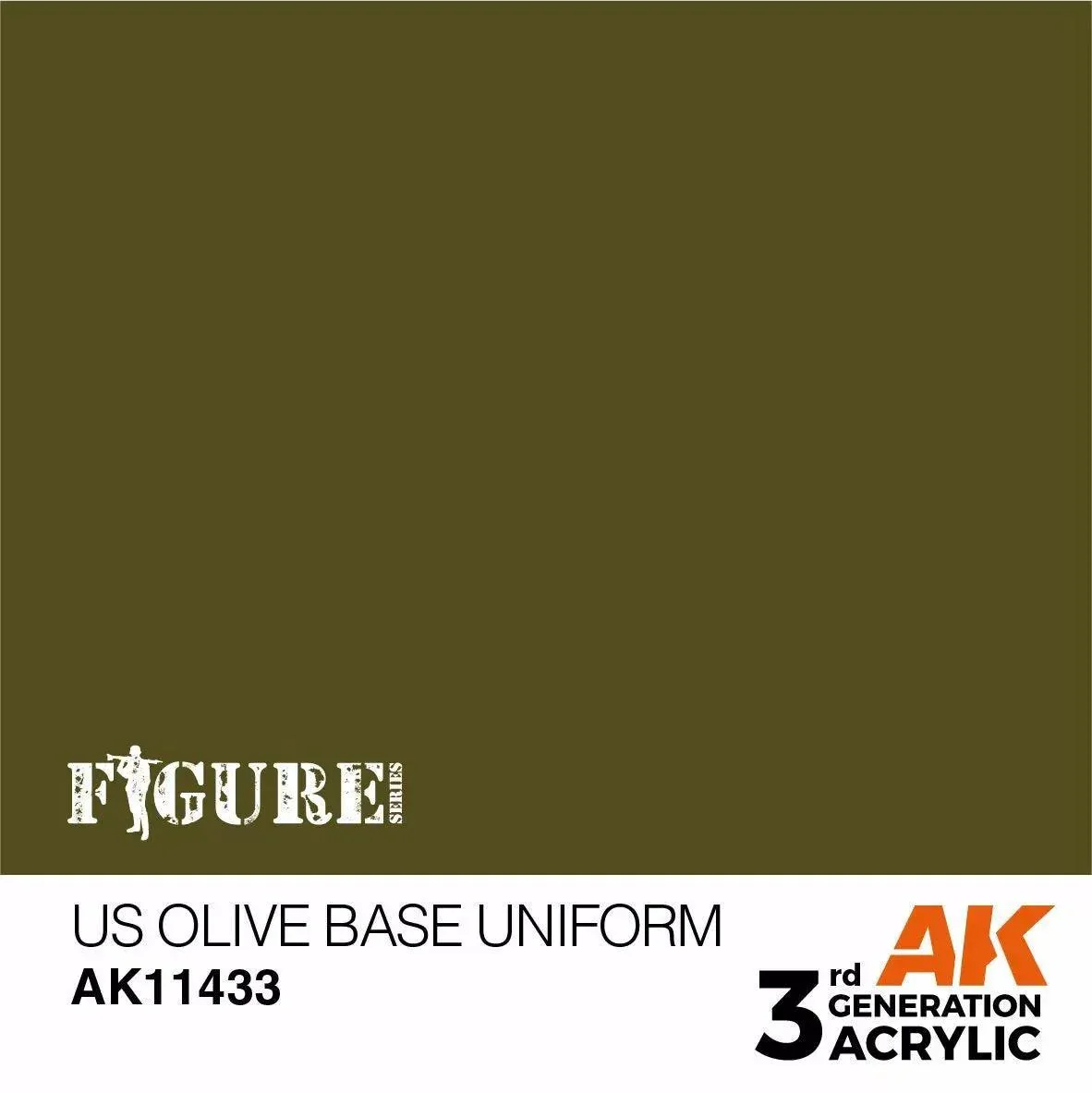 AK Interactive 3Gen Figures Acrylics - US Olive Base Uniform 17ml - Image 2