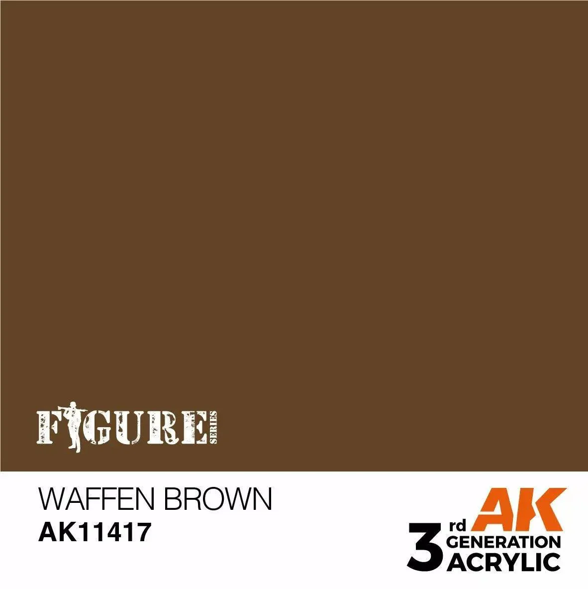 AK Interactive 3Gen Figures Acrylics - Waffen Brown 17ml - Image 2
