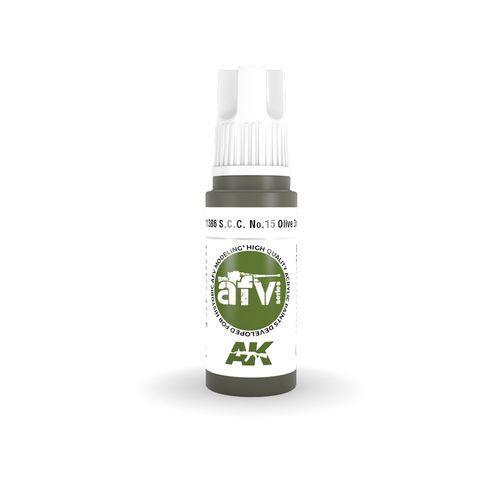 AK Interactive 3rd Gen Acrylic S.C.C. NO.15 OLIVE DRAB