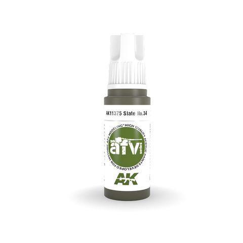 AK Interactive 3rd Gen Acrylic SLATE NO.34