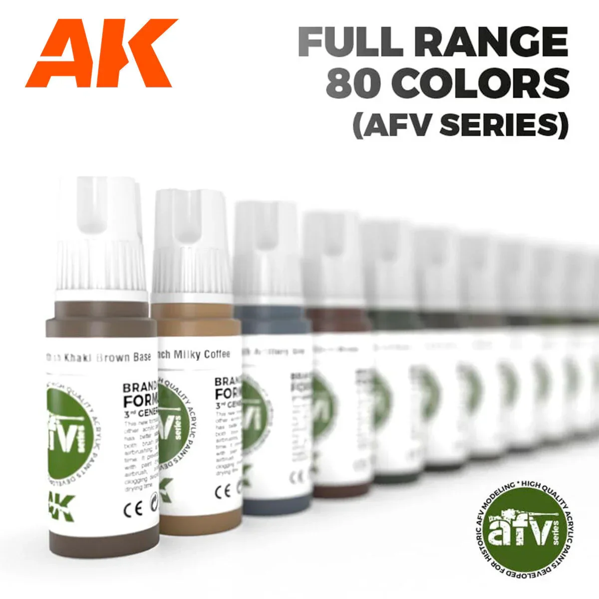 AK Interactive AFV Series: Briefcase 80 Colors Acrylic Paint Set 3rd Generation - Image 2