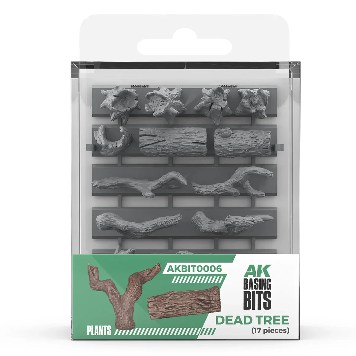 AK Interactive - Basing Bits - Dead Tree Basing (17 Pieces)
