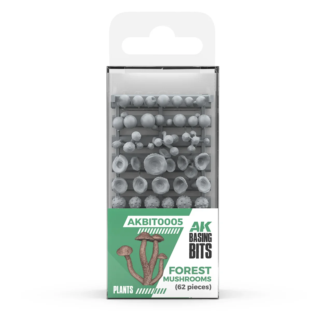AK Interactive - Basing Bits - Forest Mushrooms (63 Pieces)