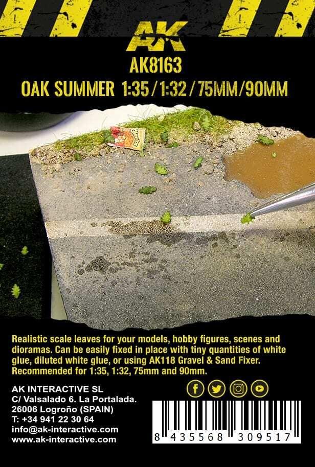 AK Interactive Dioramas: Oak Summer Leaves 1/35 (Bag 7g) - Image 2