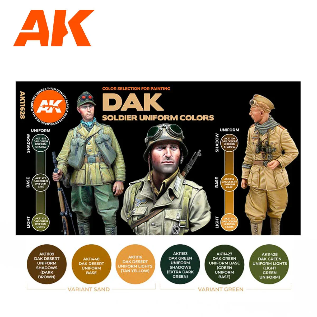 AK Interactive Figure Series: DAK Soldier Uniform Colors Acrylic Paint Set 3rd Generation - Image 2