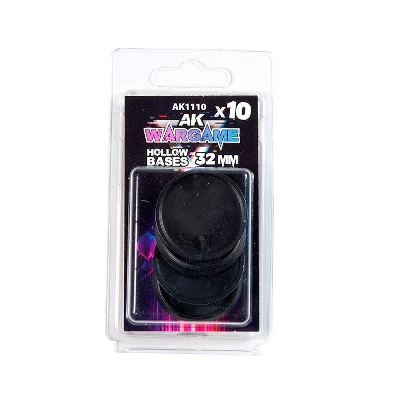AK Interactive Plastic Wargame Bases: Hollow Base 32mm - x 10