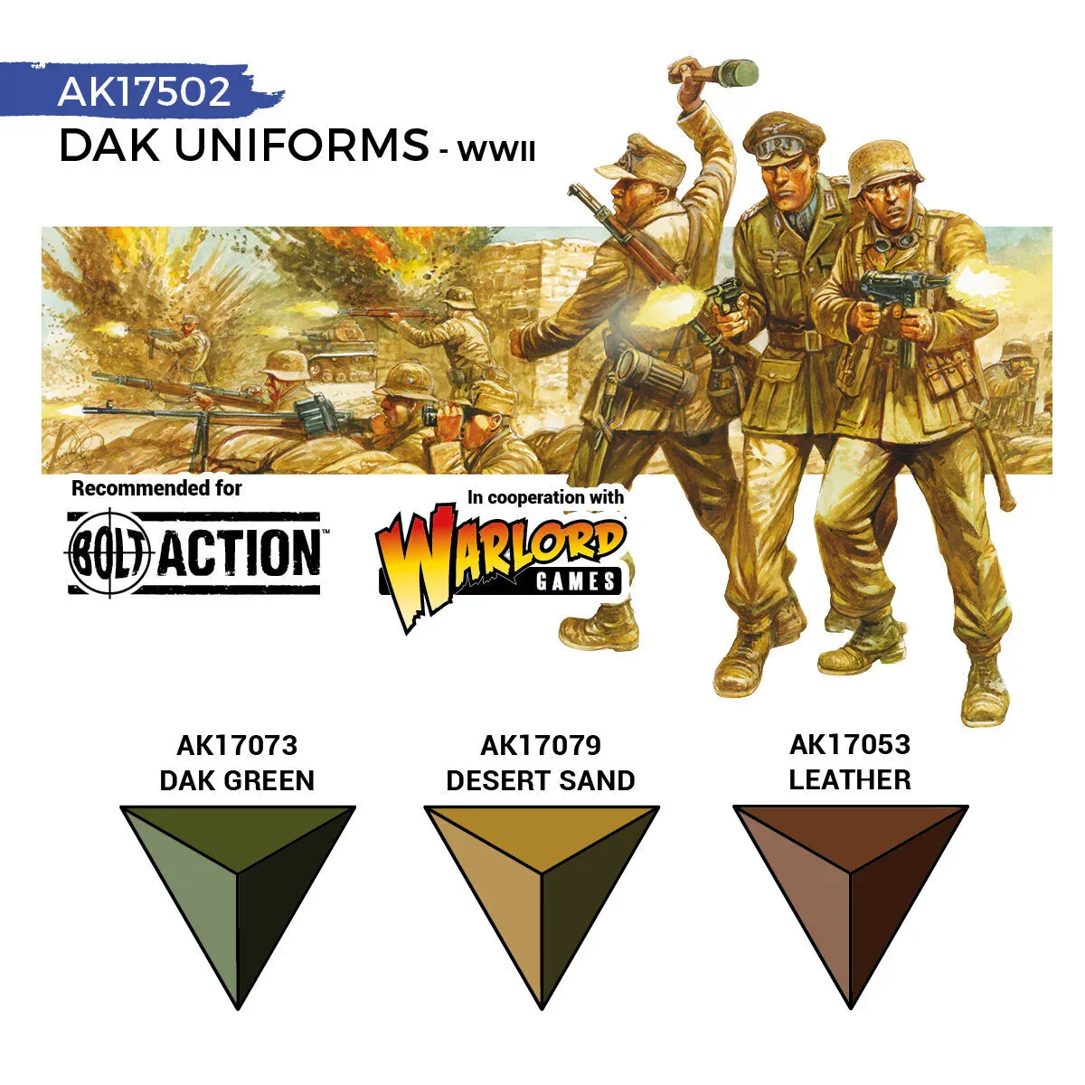 AK Interactive Quick Gen: DAK Uniforms Acrylic Paint Set (3 Colours) - Image 2
