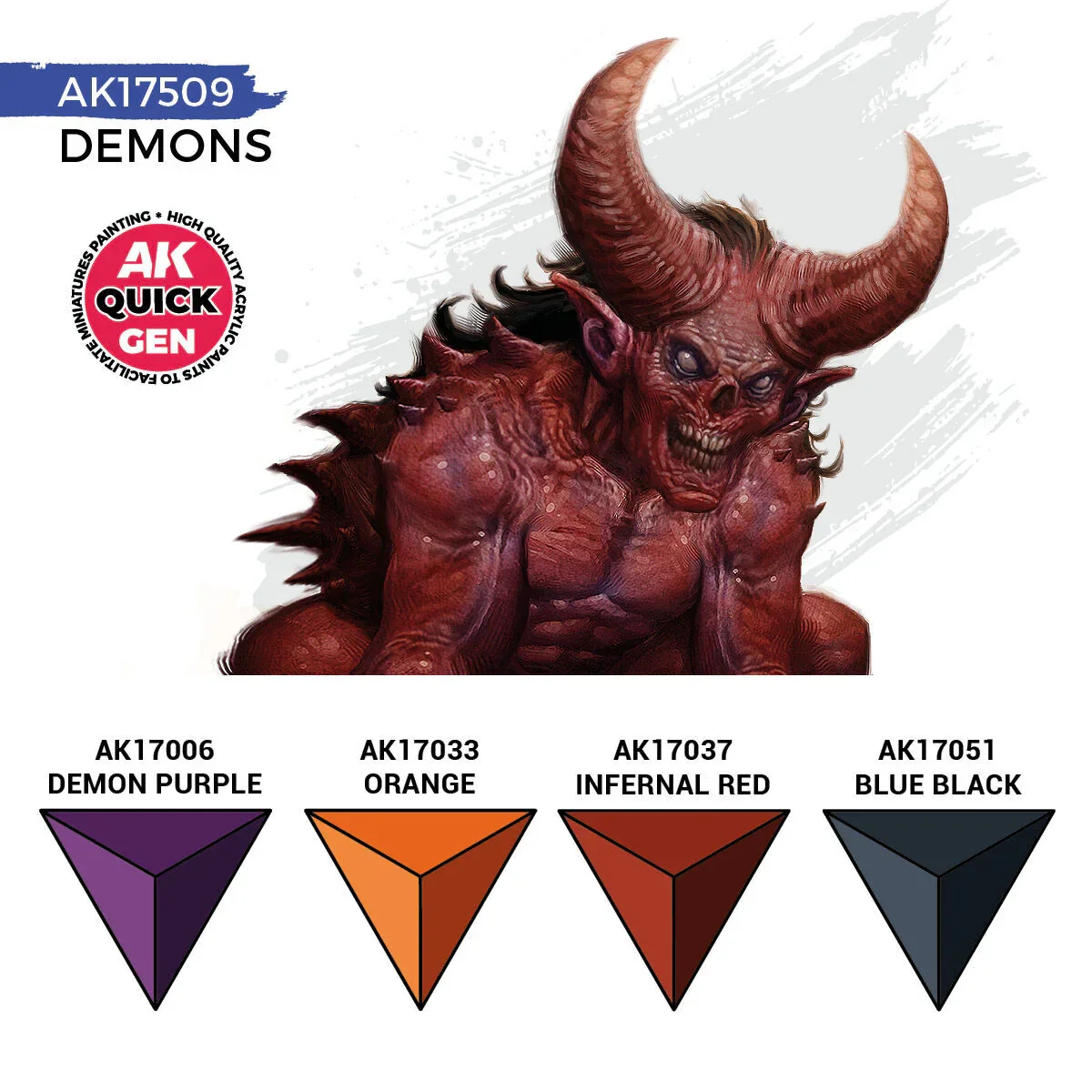 AK Interactive Quick Gen: Demons Acrylic Paint Set (4 Colours) - Image 2