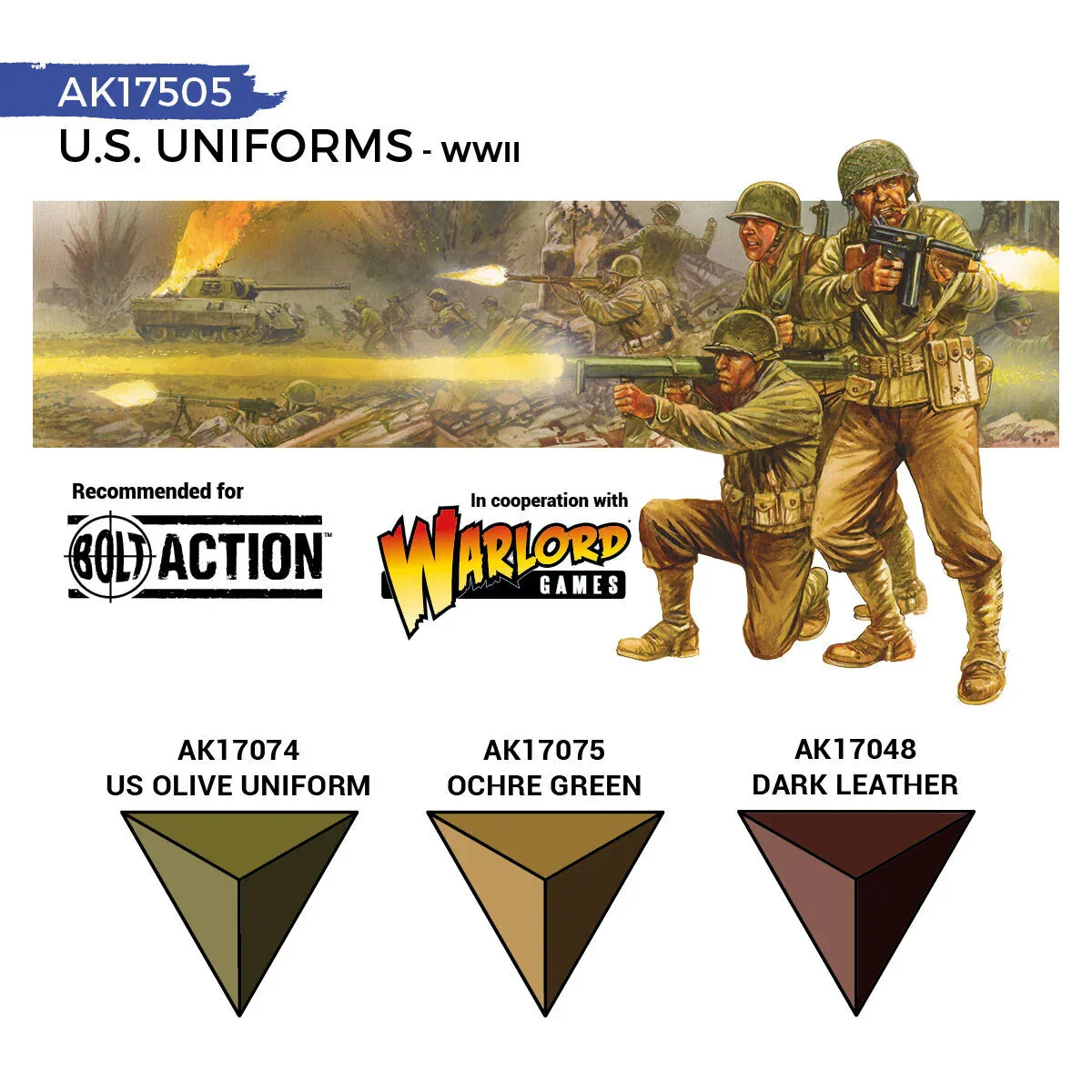 AK Interactive Quick Gen: US Uniforms Acrylic Paint Set (3 Colours) - Image 2