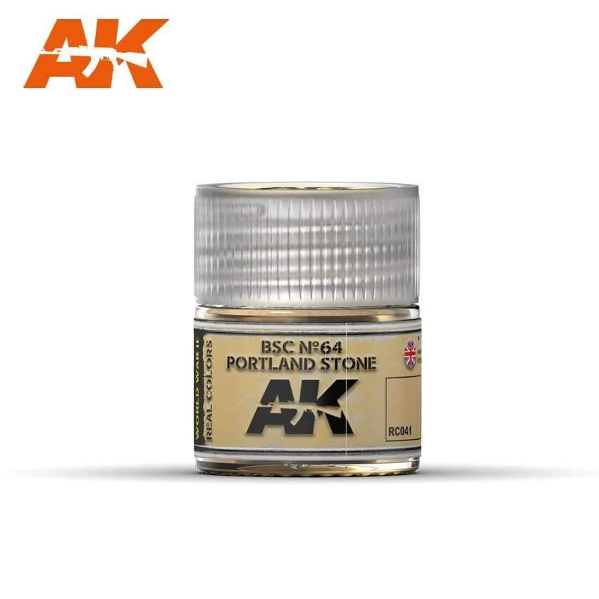 AK Interactive Real Colors - Acrylic Lacquer Paint 10ml bottle - BSC Nº61 Portland Stone