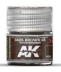 AK Interactive Real Colors - Acrylic Lacquer Paint 10ml bottle - DARK BROWN 6K