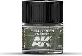 AK Interactive Real Colors - Acrylic Lacquer Paint 10ml bottle - FIELD GREEN FS 34097
