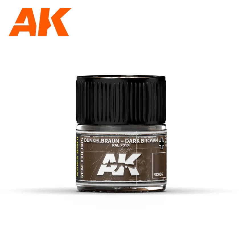 AK Interactive Real Colors - Acrylic Lacquer Paint 10ml bottle - Dunkelbraun-Dark Brown RAL 7017