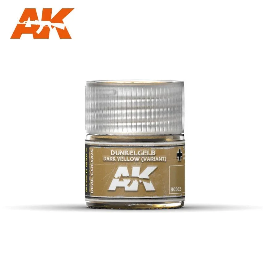 AK Interactive Real Colors - Acrylic Lacquer Paint 10ml bottle - Dunkelgelb, Dark Yellow Variant