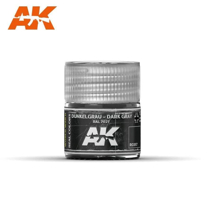 AK Interactive Real Colors - Acrylic Lacquer Paint 10ml bottle - Dunkelgrau Dark Gray