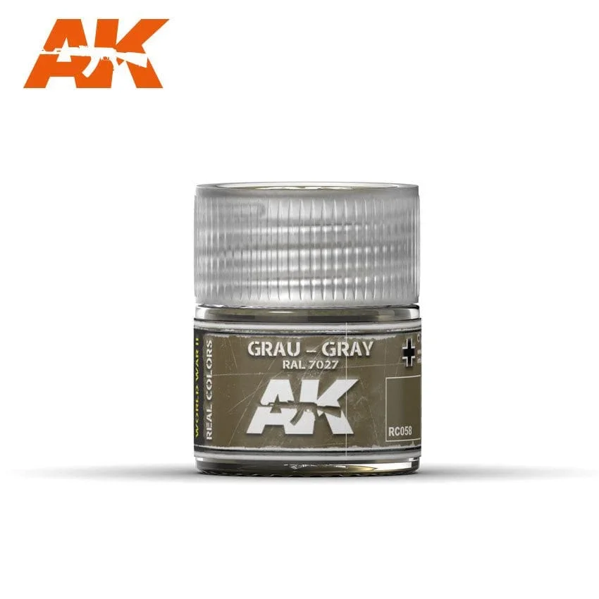 AK Interactive Real Colors - Acrylic Lacquer Paint 10ml bottle - Grau, Grey