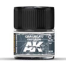 AK Interactive Real Colors - Acrylic Lacquer Paint 10ml bottle - Graublau-grey Blue Ral 5008
