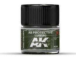 AK Interactive Real Colors - Acrylic Lacquer Paint 10ml bottle - PROTECTIVE GREEN