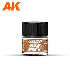 AK Interactive Real Colors - Acrylic Lacquer Paint 10ml bottle - OLIVBRAUN OLIVE BROWN 8008