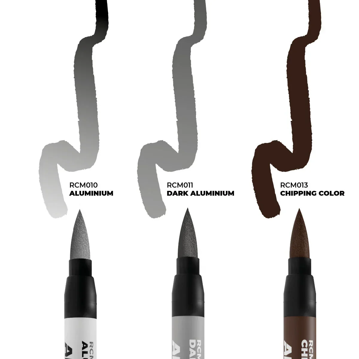 AK Interactive Real Colors Markers: Chipping - Set 3 Arcylic Paint Markers - Image 2