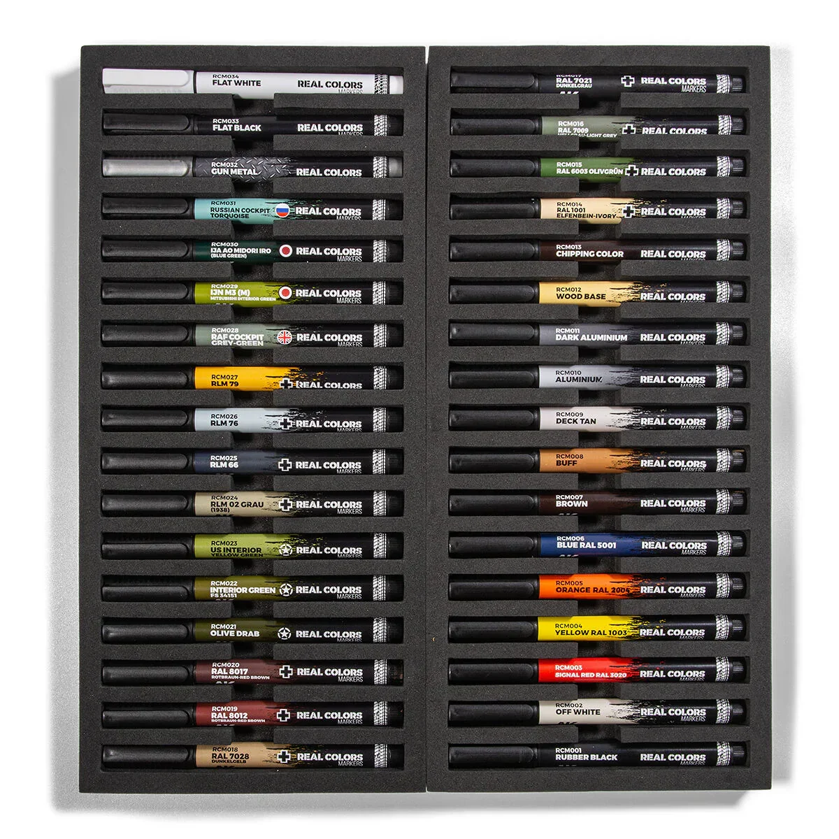 AK Interactive Real Colors Markers: Deluxe Case - Set 34 Acrylic Paint Markers - Image 2