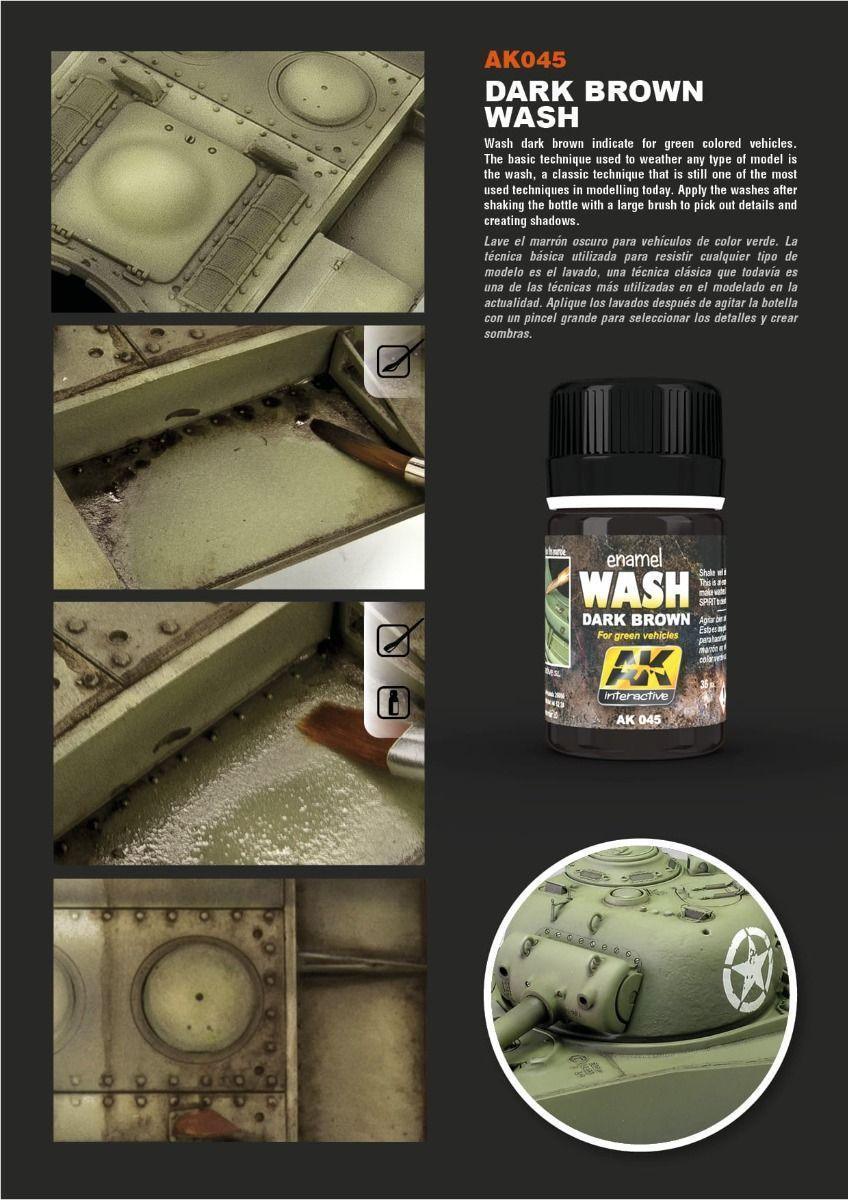 AK Interactive Weathering Products - Dark Wash For Green Vehicles - Image 3