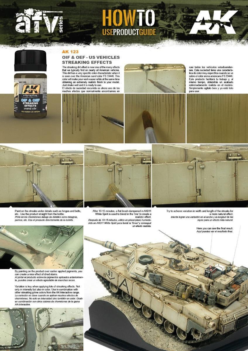 AK Interactive - Weathering Products - Oif & Oef - US Vehicles Streaking Effects 35ml - Image 2