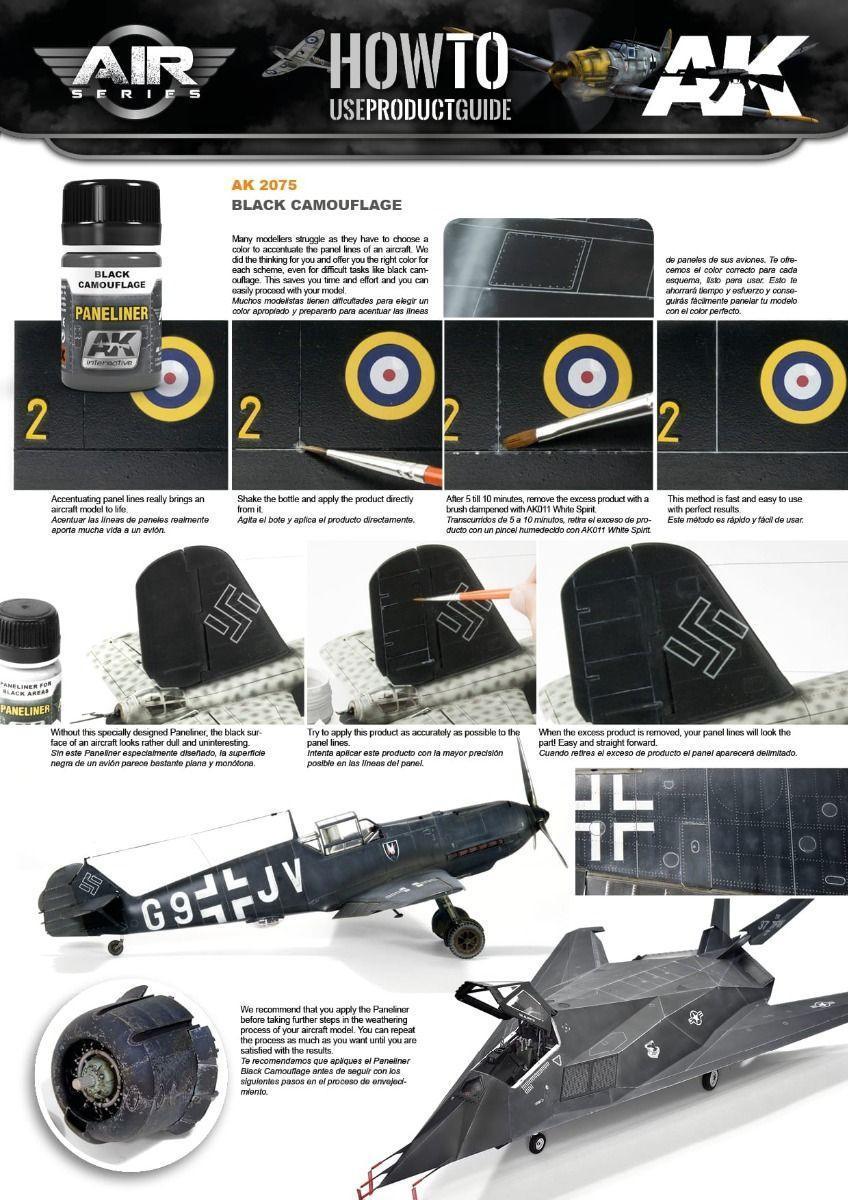 AK Interactive Weathering Products - Paneliner for Black Camouflage - Image 2