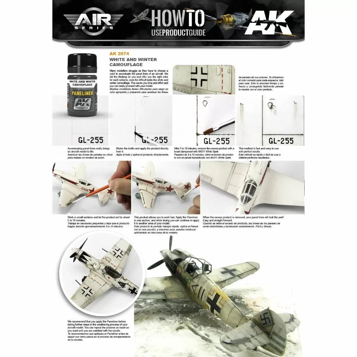 AK Interactive - Weathering Products - Paneliner for White and Winter Camouflage 35ml - Image 2