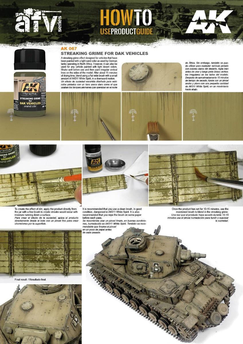 AK Interactive - Weathering Products - Streaking Grime for Afrika Korps Vehicles 35ml - Image 2