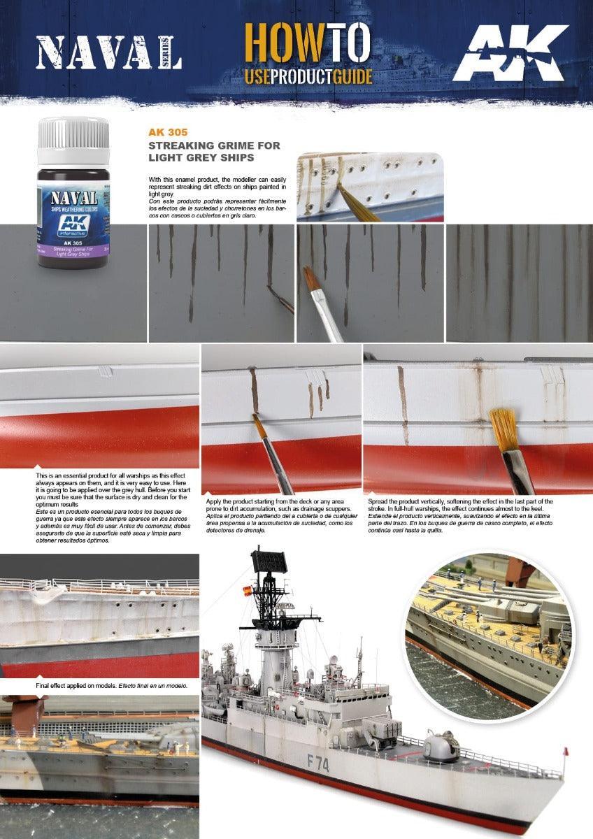 AK Interactive - Weathering Products - Streaking Grime For Light Grey Ships 35ml - Image 2