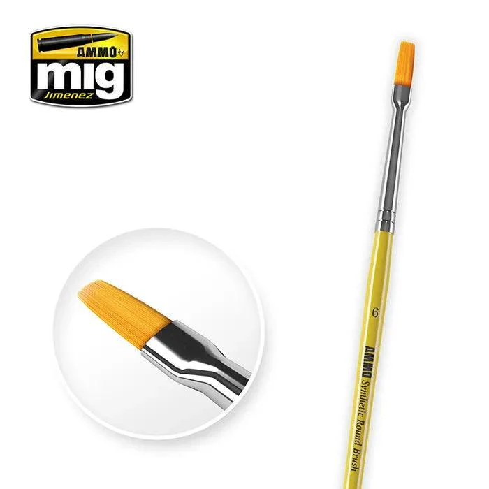AMMO by Mig 6 Synthetic Flat Brush