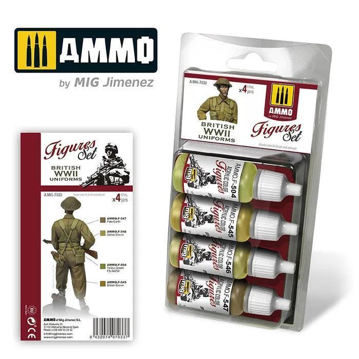 Ammo by MIG Ammo Paint, British Uniforms Wwii. Figures Set
