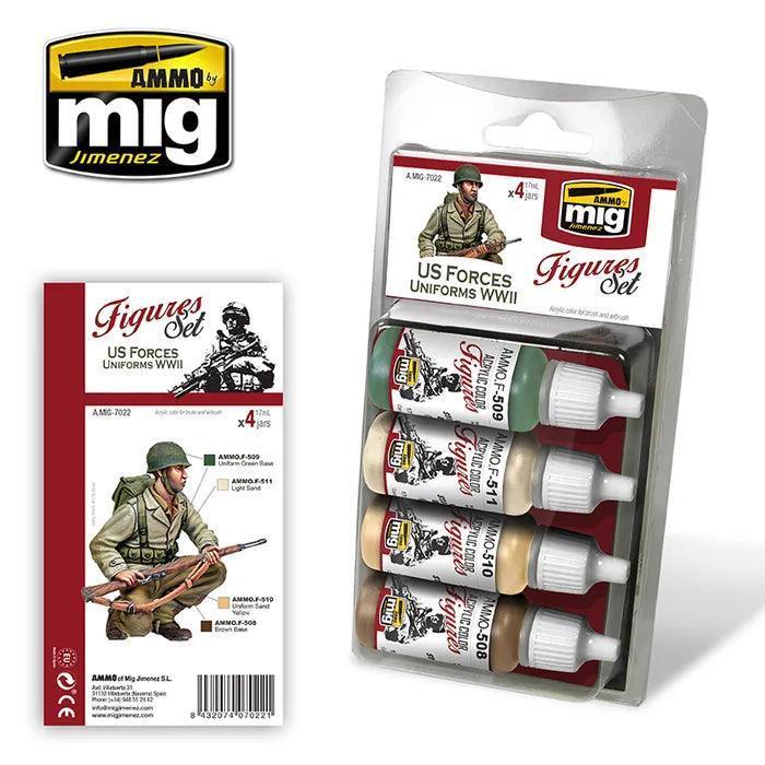 Ammo by MIG Ammo Paint, Us Forces Uniforms Wwii Set