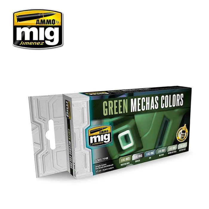 Ammo by MIG Green Mechas Colours Set