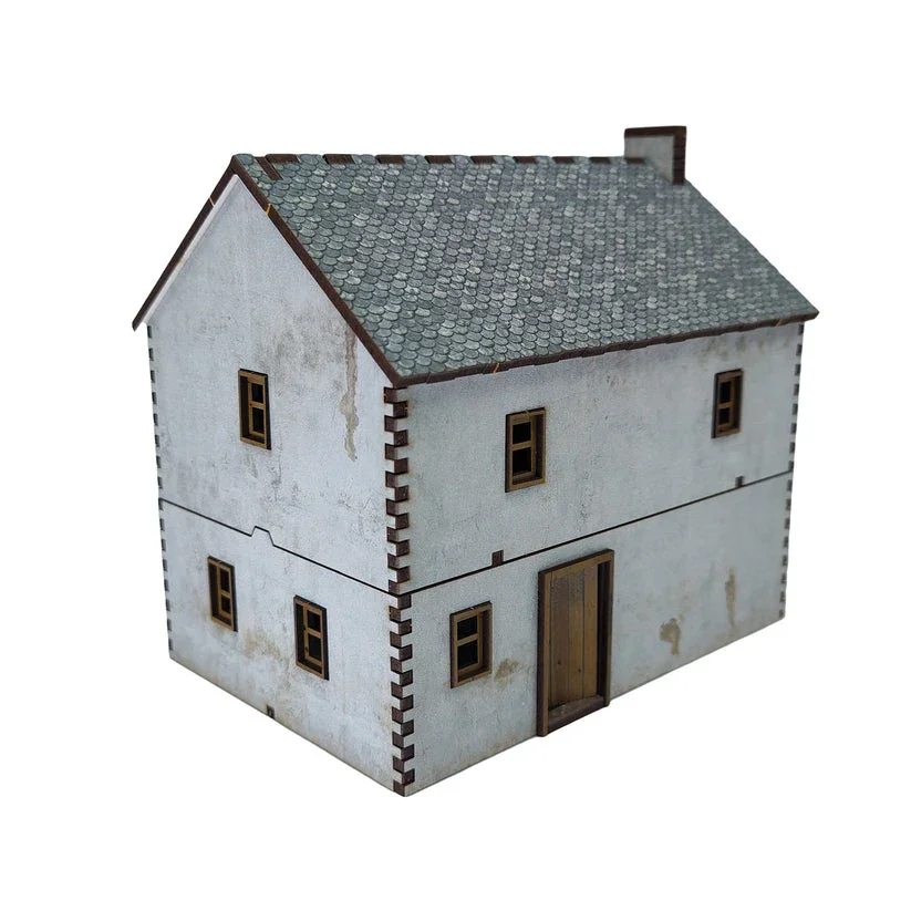 Battlefield Accessories: Double Story Shop - White render - 28mm (TTR) - Image 2