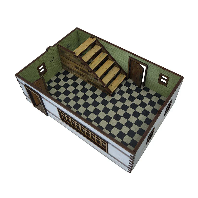 Battlefield Accessories: Double Story Shop - White render - 28mm (TTR) - Image 3