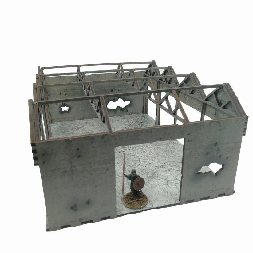Battlefield Accessories: Ruined Factory - 28mm (TTR) (Bay Doors) - Image 2