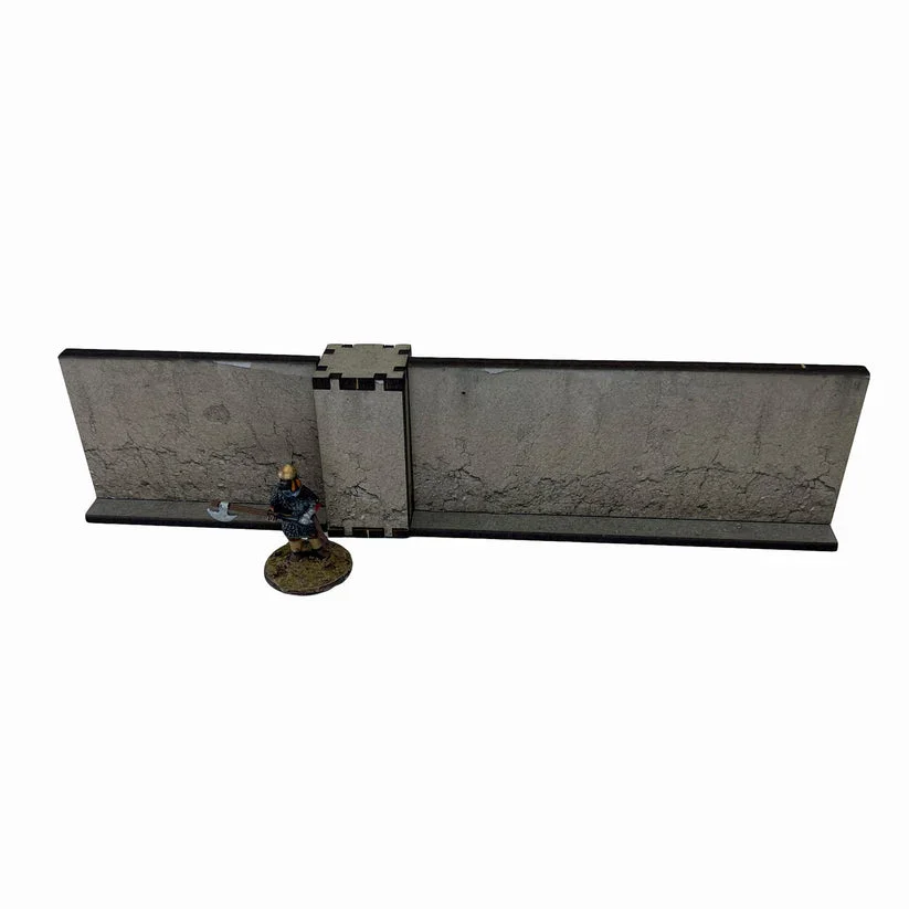 Battlefield Accessories: Tall Brick Walls - 28mm (TTR) Adobe - Image 2
