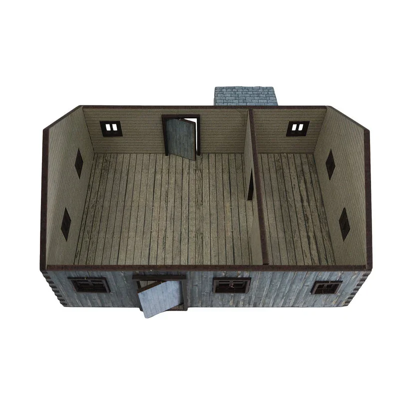 Battlefield Accessories: Village House 2 Wood - 28mm (TTR) - Image 3
