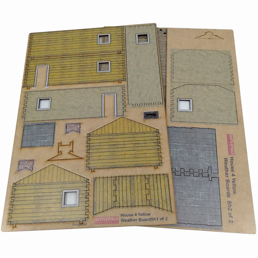 Battlefield Accessories: Village House 4 Yellow Weatherboard - 28mm (TTR) - Image 3