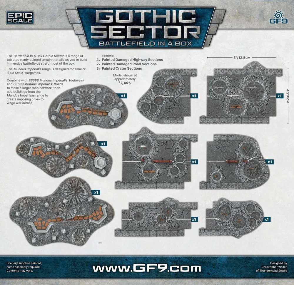 Battlefield in a Box: Gothic Sector – Mundus Imperialis: Damaged Roads, Highways & Craters - Image 2