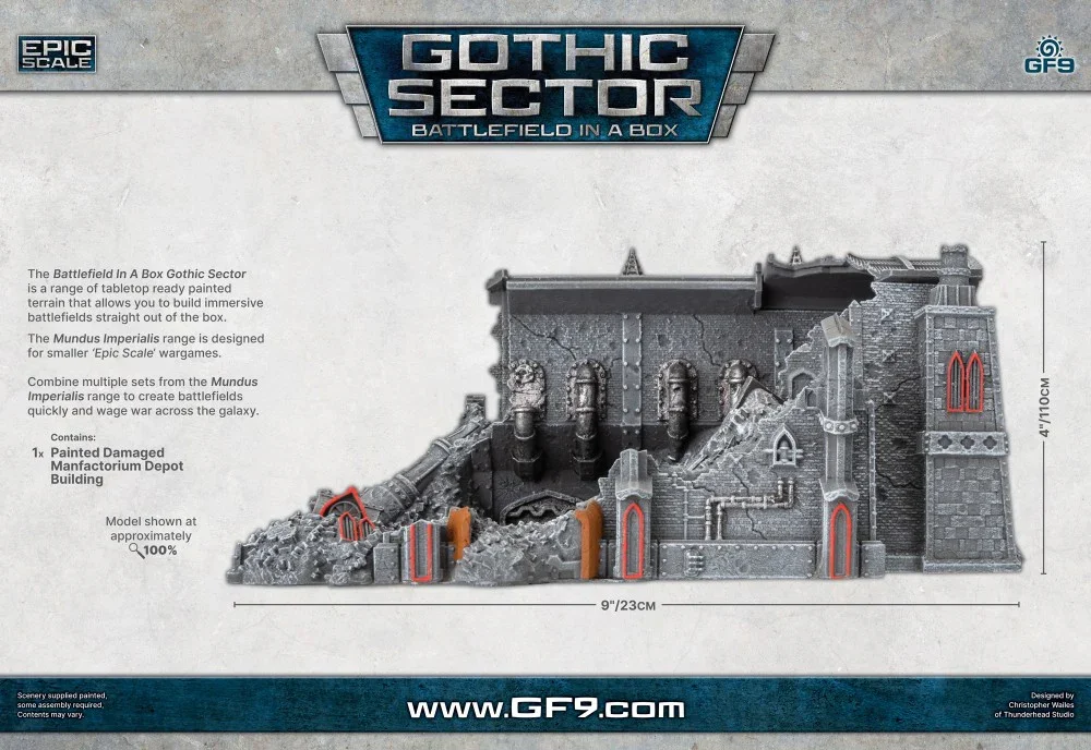 Battlefield in a Box: Gothic Sector – Mundus Imperialis: Manufactorium Depot (Damaged) - Image 2